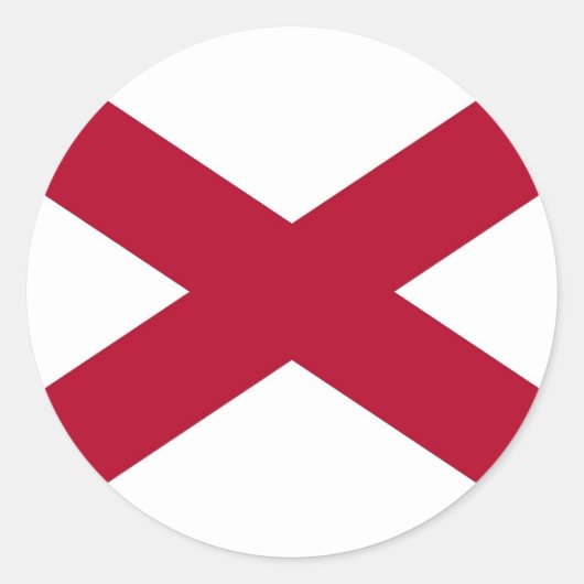 Teller met vlag Alabama Ronde Sticker (Voorkant)