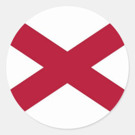 Teller met vlag Alabama Ronde Sticker