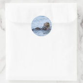 Teller van otter ronde sticker (Tas)