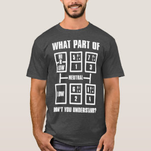 Teller voor heren Verschuifpatroon voor tandwielen T-shirt