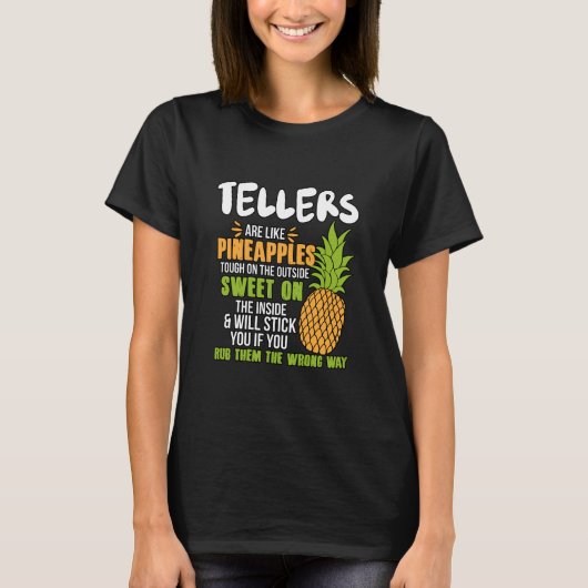 Tellers zijn als ananassen. t-shirt (Voorkant)