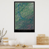 Tellico Lake Tennessee Satellite Poster Map (Keuken)