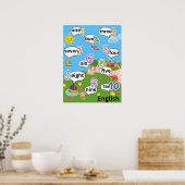 Telling 1 tot 10 in het Engels Poster (Keuken)