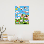 Telling 1 tot 10 in het Frans Poster (Keuken)