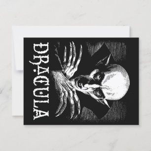 Telling Dracula Halloween Vampier Briefkaart