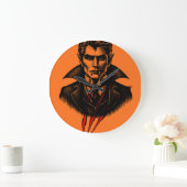 Telling Dracula Vintage Vampier Illustratie Grote Klok (Huis)