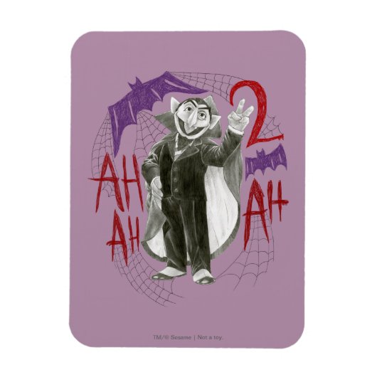 Telling Graaf von Count B&W-schets Magneet (Verticaal)