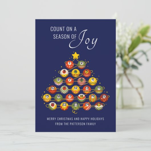 Telling op een seizoen vol vreugde kerstreces (Staand voorkant)