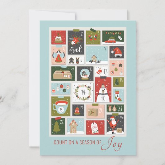 Telling op een seizoen vol vreugde kerstreces (Voorkant)