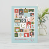 Telling op een seizoen vol vreugde kerstreces (Staand voorkant)