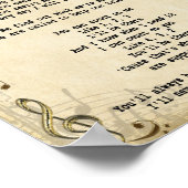 Telling op me Zong Lyric Wall Art print (Hoek)