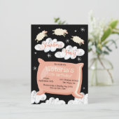 Telling schapen Slumber Party Verjaardag uitnodigi Kaart (Staand voorkant)