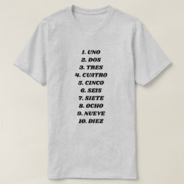 Telling tot tien in het Spaans T-shirt
