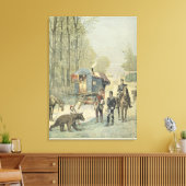 Telling van reizigers in Frankrijk Canvas Afdruk (Insitu (Woonkamer))