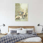 Telling van reizigers in Frankrijk Canvas Afdruk (Insitu (Slaapkamer))
