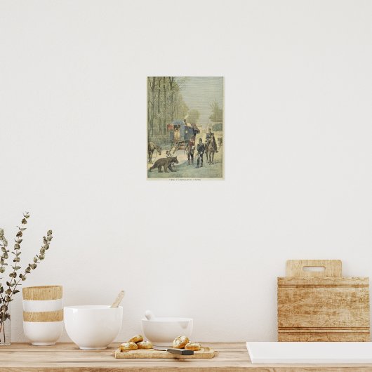 Telling van reizigers in Frankrijk Poster (Keuken)