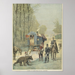 Telling van reizigers in Frankrijk Poster