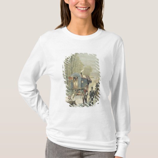 Telling van reizigers in Frankrijk T-shirt (Voorkant)