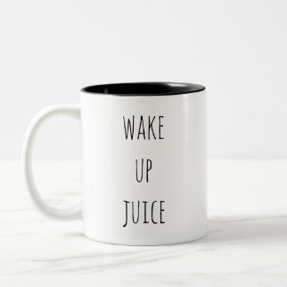 #tellitnicitis "WAKE UP JUICE" Tweekleurige Koffiemok