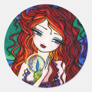 "Tellulah's Treasures" Mermaid Fantasy Fairy Ronde Sticker