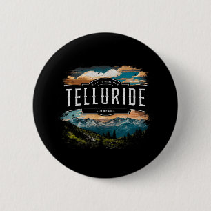 Telluride Bergen Colorado Wandelen Buiten Vinta Ronde Button 5,7 Cm