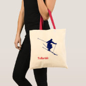 Telluride Blue Snow Skier Tote Bag (Voorkant (product))