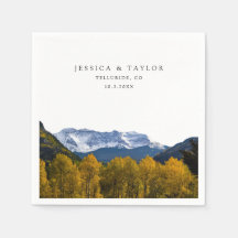 Telluride Bruiloft Aangepaste Foto Cocktail servet