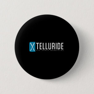 Telluride Colorado Berg Ski Ronde Button 5,7 Cm