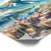 Telluride Colorado Beroemde Reisplaatsen waterverf Poster (Hoek)