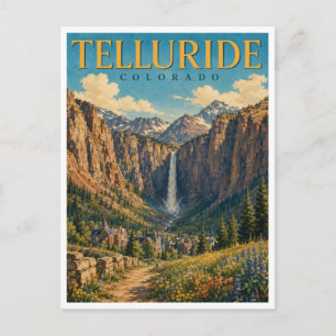 Telluride Colorado Box Canyon GeoSaga Briefkaart