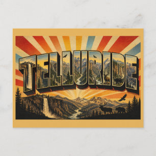 Telluride Colorado Box Canyon Waterval Kunst Briefkaart