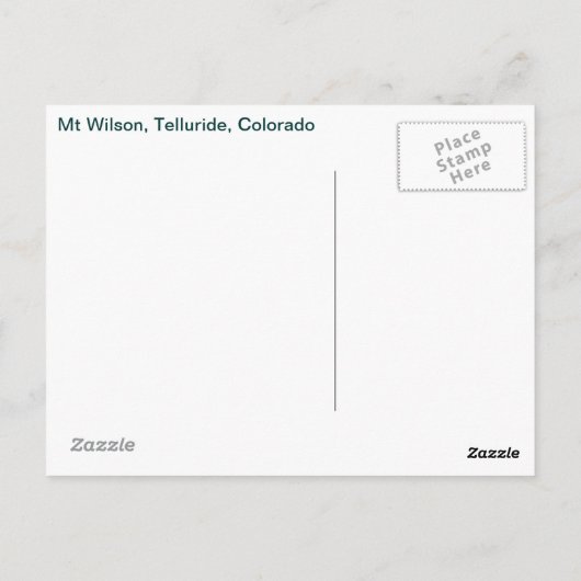 Telluride, Colorado Briefkaart (Achterkant)