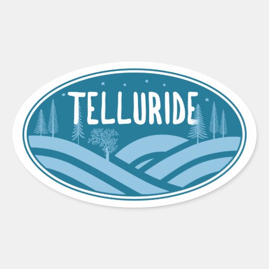 Telluride Colorado buitenshuis Ovale Sticker (Voorkant)