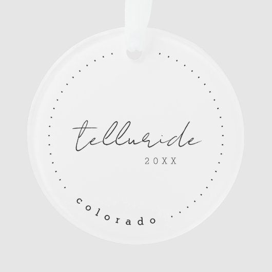 Telluride, Colorado CO Travel United States Simple Ornament (voorkant)