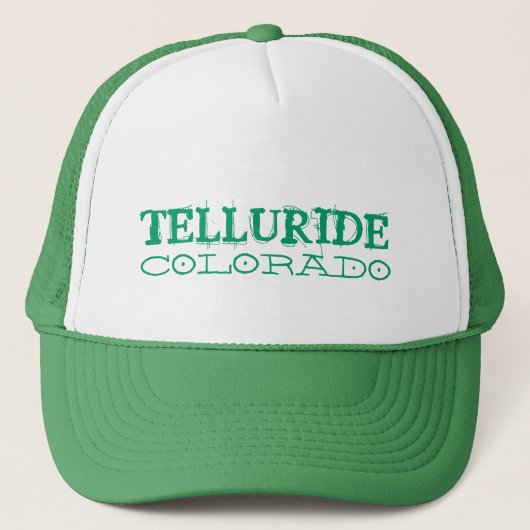 Telluride Colorado eenvoudig groen pet (Voorkant)