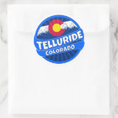 Telluride Colorado Flag Mountains barst sticker (Tas)