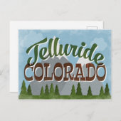 Telluride Colorado Fun Retro Snowy Mountains Briefkaart (Voorkant / Achterkant)