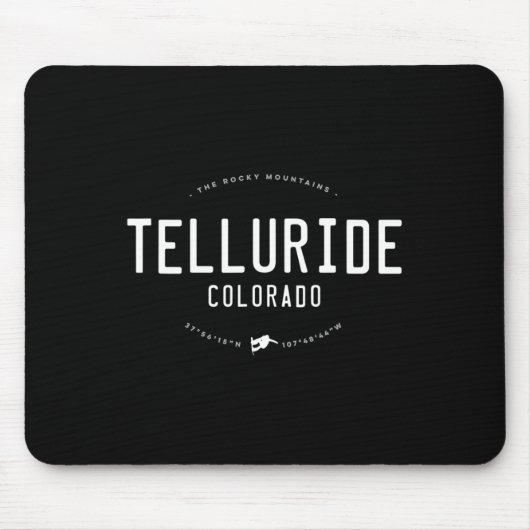 Telluride Colorado Graphic Distressed Snow Muismat (Voorkant)