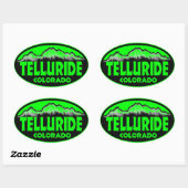 Telluride Colorado groene ovale stickers (Vel)