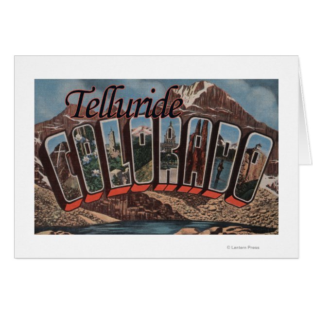 Telluride, Colorado - grote lettertjes (Voorkant Horizontaal)