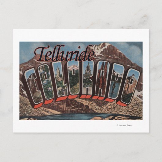 Telluride, Colorado - grote lettertjes Briefkaart (Voorkant)