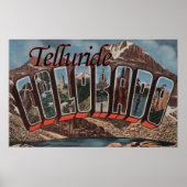 Telluride, Colorado - grote lettertjes Poster (Voorkant)