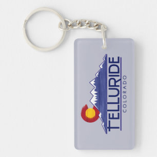 Telluride Colorado houten bergen sleutelhanger