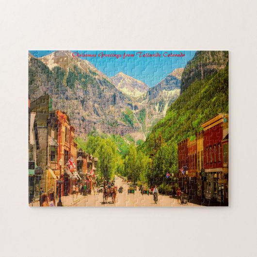Telluride colorado kerstcadeautjes legpuzzel (Horizontaal)