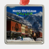 Telluride, Colorado Kerstmis Metalen Ornament (Voorkant)