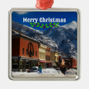 Telluride, Colorado Kerstmis Metalen Ornament