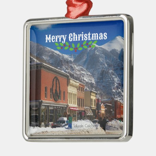 Telluride, Colorado Kerstmis Metalen Ornament (Links)