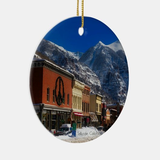 Telluride, Colorado-landschapsfoto Keramisch Ornament (Rechts)