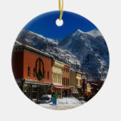 Telluride, Colorado-landschapsfoto Keramisch Ornament (Voorkant)