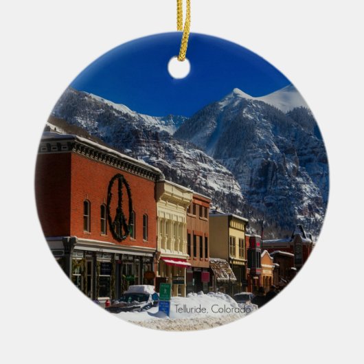 Telluride, Colorado-landschapsfoto Keramisch Ornament (Voorkant)